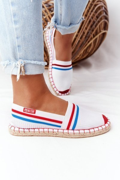 Espadryle Na Plecionej Podeszwie Big Star HH274486 Białe