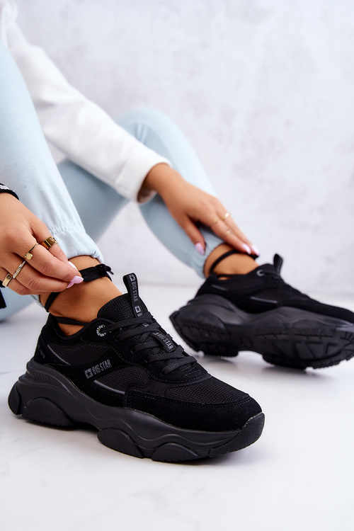Damskie Sneakersy Buty Sportowe Big Star JJ274578 Czarne