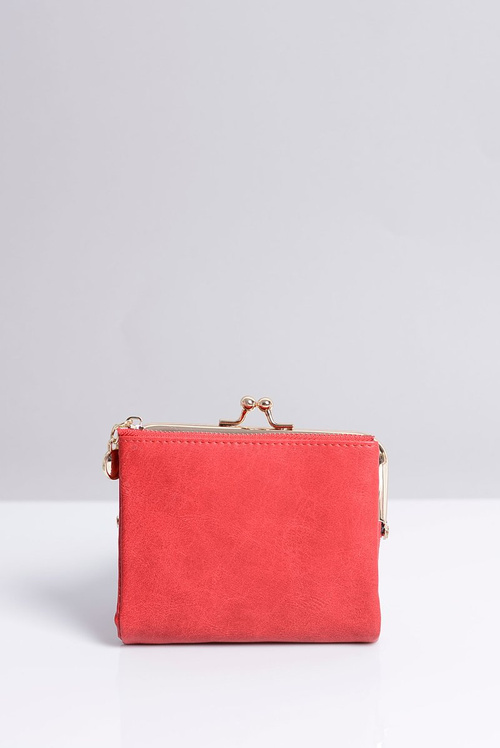 Mała Damska Czerwona Portmonetka