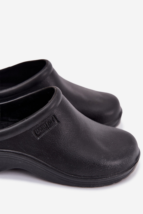 Piankowe Klapki Chodaki Męskie Czarne Sorvian