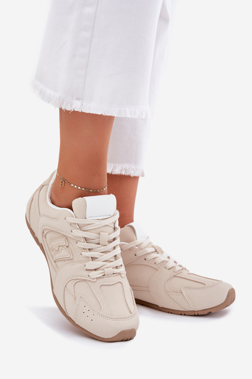 Buty Sportowe Damskie Z Eko Zamszu Beżowe Dorella