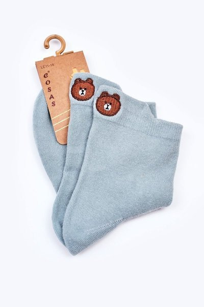 Dziewczęce Skarpetki Bawełniane Z Misiem COSAS Zielone