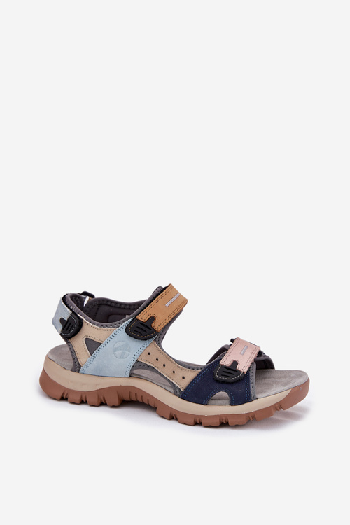 Skórzane Sportowe Sandały Damskie Artiker 54C1294 Multikolor