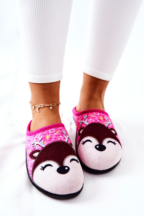 Papcie Ocieplane Renifer Różowe Taffy