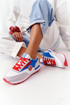 Damskie Sportowe Buty Memory Foam Big Star HH274526 Biało-Niebieskie