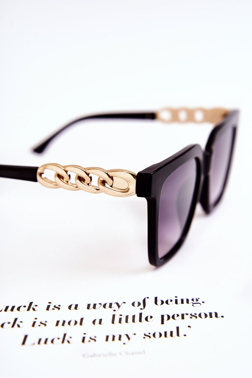 Modne Okulary Przeciwsłoneczne V120043 Czarne