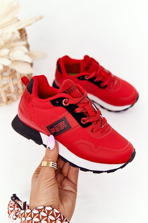 Dziecięce Sportowe Buty Memory Foam Big Star HH374173 Czerwone