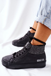 Wysokie Ocieplane Trampki Big Star II274147 Czarne