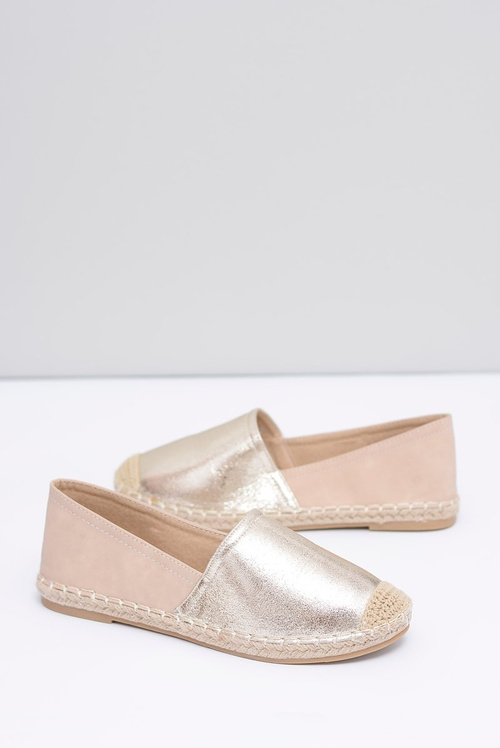 Złote Damskie Wsuwane Espadryle Paoli