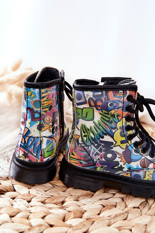 Dziecięce Botki Ocieplane Z Suwakiem Kolorowe Tiptop