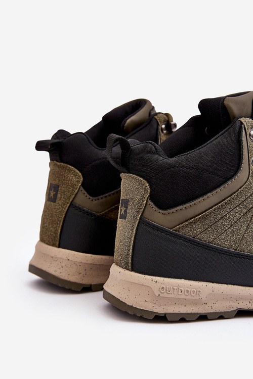 Damskie Ocieplane Buty Trekkingowe Khaki Big Star MM274480