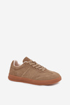 Zamszowe Sneakersy Damskie Big Star SS274675 HI-POLY SYSTEM Beżowe