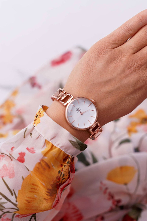 Damski Zegarek Michael John Różowe Złoto Drusi