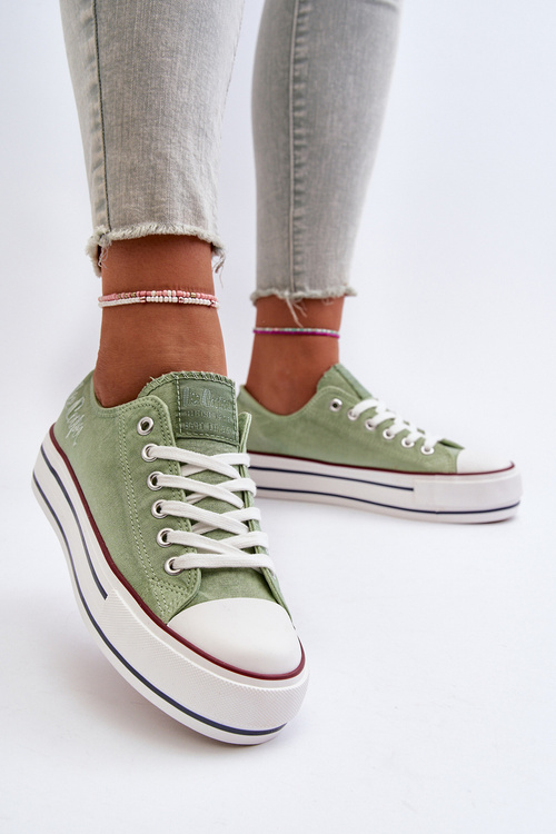 Trampki Damskie Na Grubej Podeszwie Lee Cooper LCW-24-31-2217 Zielone