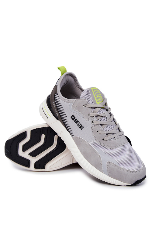 Męskie Sportowe Buty Memory Foam Big Star JJ174291 Szare