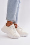 Sneakersy Buty Sportowe Damskie Na Grubej Podeszwie Białe Lerila