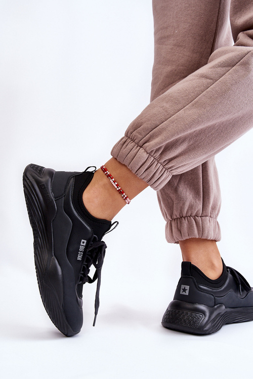 Damskie Sneakersy Memory Foam System Big Star LL274419 Czarne