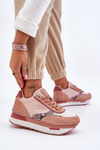 Modne Sneakersy Memory Foam System Big Star LL274366 Różowe