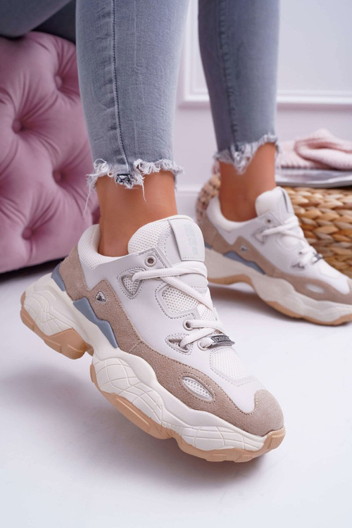 Damskie Sportowe Obuwie Big Star by Daniel Lopez Beżowe FF274429