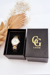 Wodoodporny Damski Zegarek Stalowy GG Luxe Złoto-Srebrny