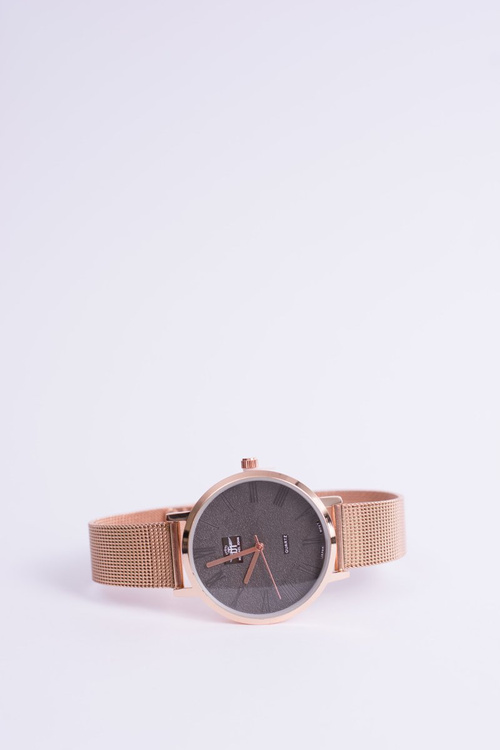 Damski Zegarek Michael John Elis Różowe Złoto / Szara Tarcza