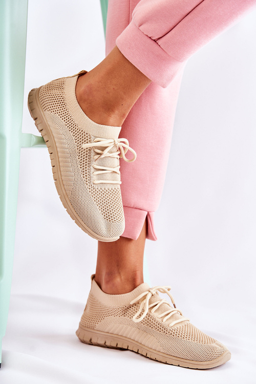 Damskie Wsuwane Sportowe Buty Beżowe Sequro