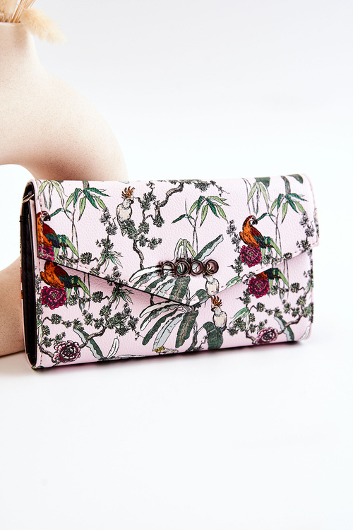 Duży Portfel Skórzany NOBO M0240-CM04 Różowy