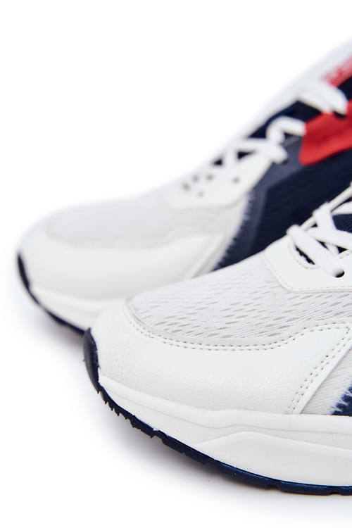 Męskie Sportowe Buty Sneakersy Big Star JJ174399 Biało-Granatowe