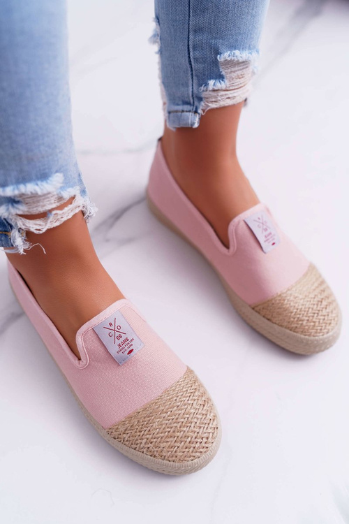 Espadryle Damskie Cross Jeans Różowe DD2R4048