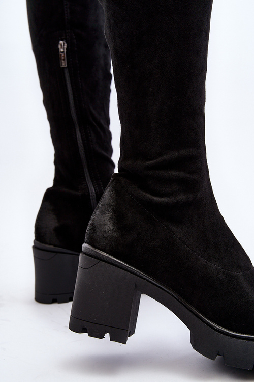 Kozaki Za Kolano Na Słupku La.Fi 270067B-SU Czarne