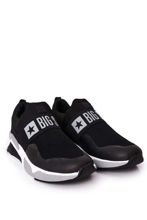 Męskie Sportowe Buty Slip-On Memory Foam Big Star HH174148 Czarne