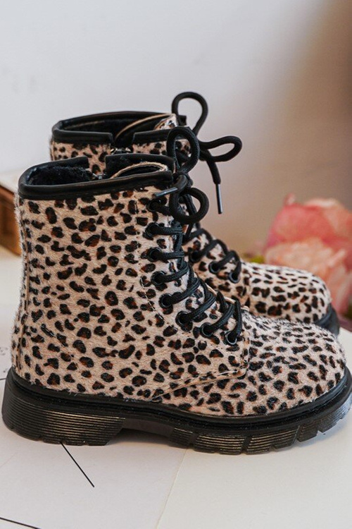 Dziecięce Botki Ocieplane z Suwakiem Beżowe Goopy