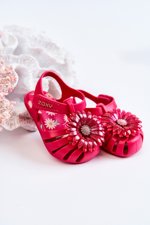 Dziecięce Sandałki Na Rzep Pachnące ZAXY JJ385030 Ciemnoróżowe