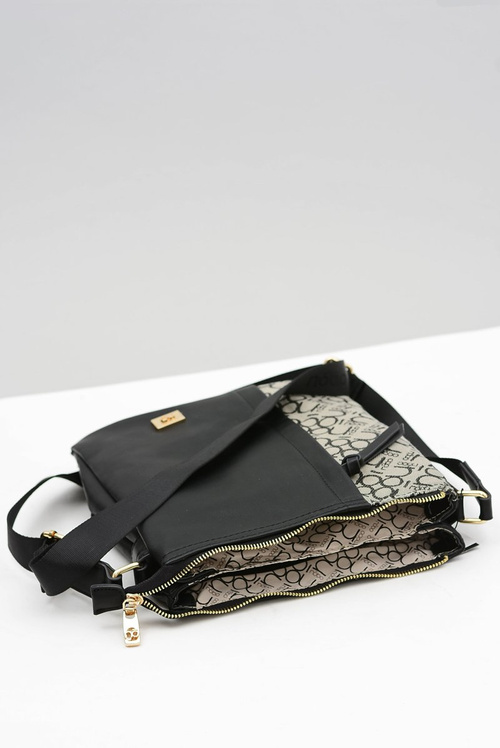 Nobo Damska Średnia Czarna Torebka Listonoszka