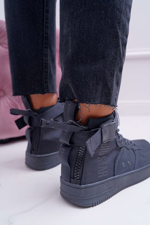 Sneakersy Damskie Trampki Szare Big Star EE274661