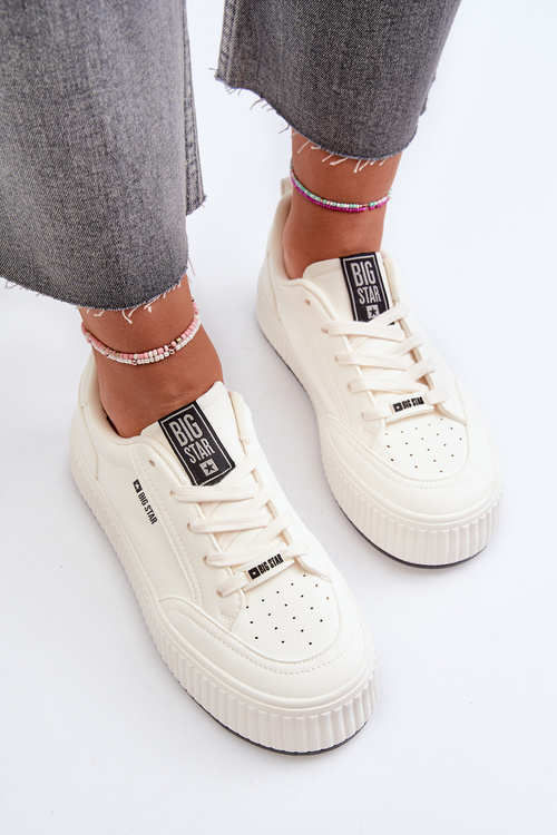 Sneakersy Damskie Na Platformie Big Star NN274254 Białe