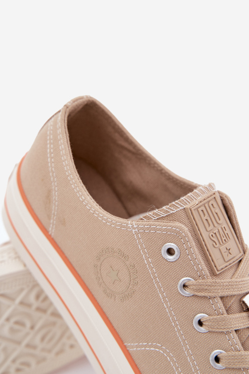 Trampki Męskie Na Platformie Big Star RR174323 Beżowe