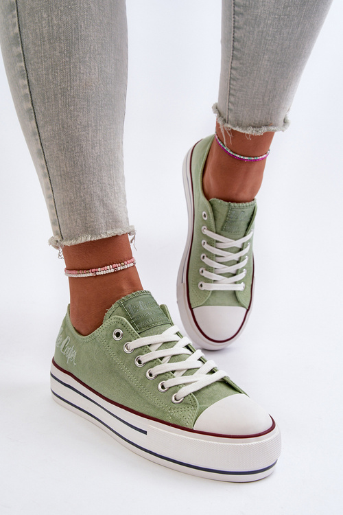Trampki Damskie Na Grubej Podeszwie Lee Cooper LCW-24-31-2217 Zielone