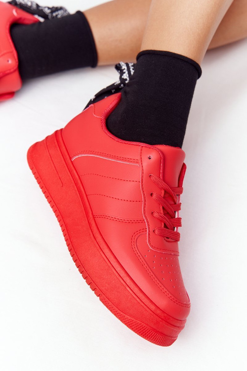 Damskie Sportowe Buty Na Platformie Czerwone This Is Me