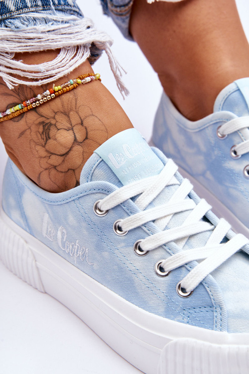 Trampki Na Platformie Lee Cooper LCW-23-31-1782L Niebieskie