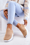 Sportowe Buty Materiałowe Beżowe Lorento