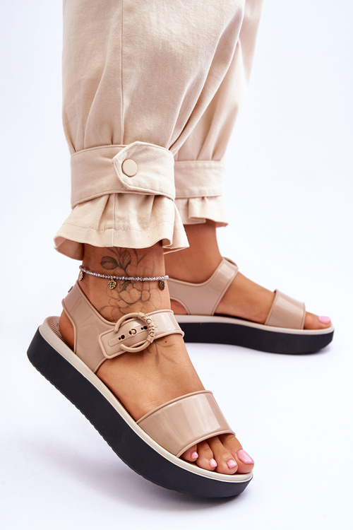 Pachnące Hipoalergiczne Sandały ZAXY JJ285240 Beżowo-Czarne