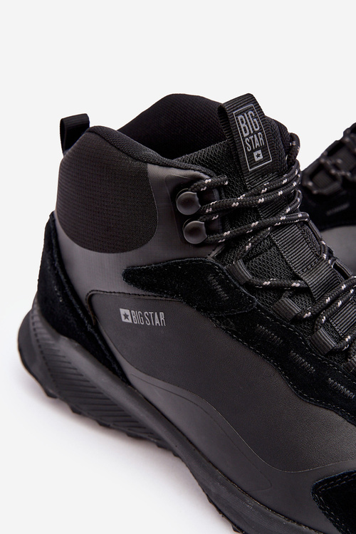Męskie Buty Trekkingowe Ocieplane Czarne Big Star MM174334