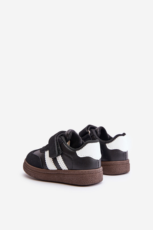 Sneakersy Dziecięce Na Rzep Czarne Tromella