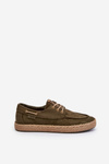 Espadryle Męskie Sznurowane Big Star NN174055 Khaki