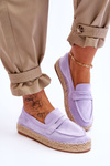 Damskie Zamszowe Espadryle Fioletowe Keyla