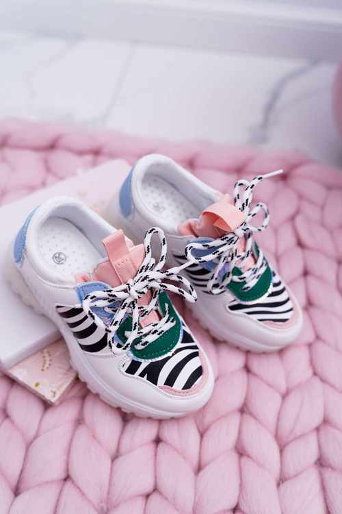 Obuwie Sportowe Dziecięce Młodzieżowe Białe Maja