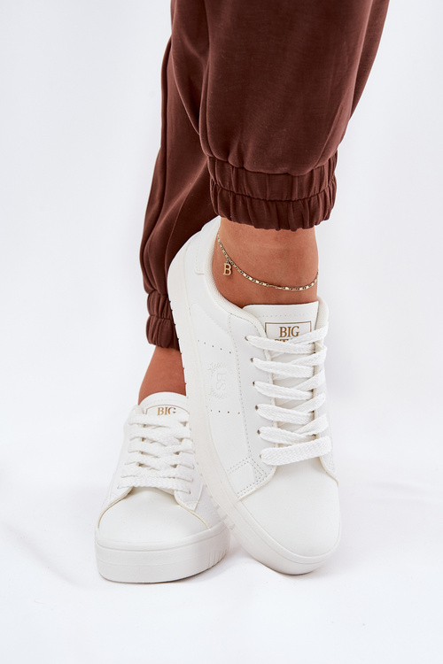 Niskie Trampki Damskie Z Eko Skóry Big Star NN274577 Białe