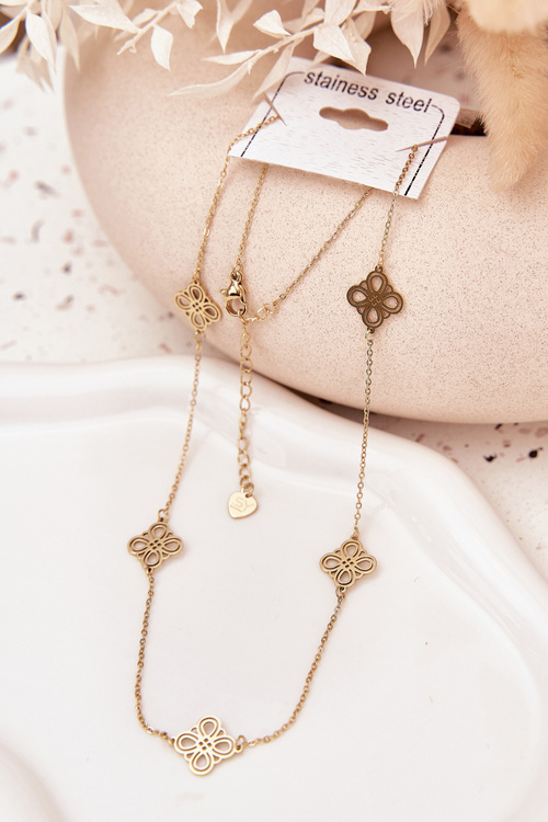 Naszyjnik Ze Stali Nierdzewnej Złoty