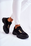 Damskie Zamszowe Buty Sportowe Sneakersy Czarne Britany